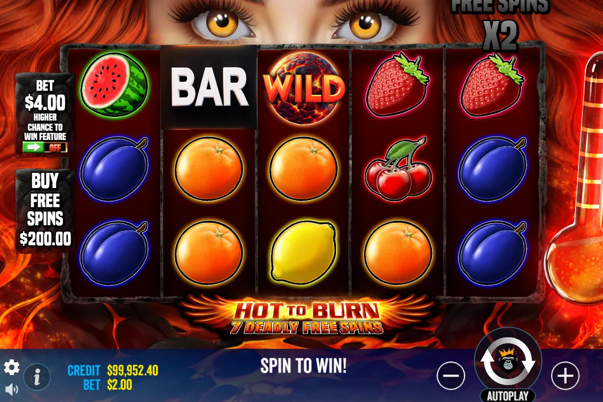 Hot to Burn 7 Deadly Free Spins demo